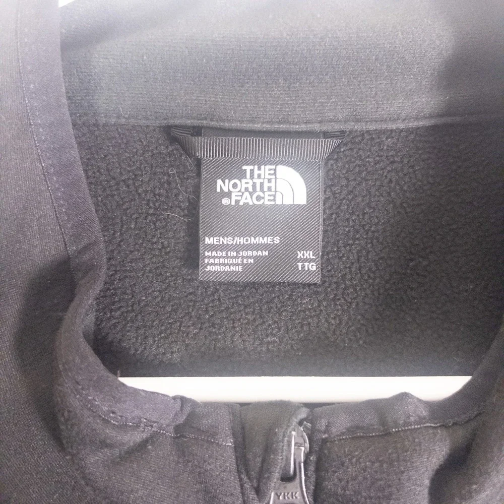 The North Face Mens XXL Black Full Zip Fleece Jacket Mock Neck Training Top